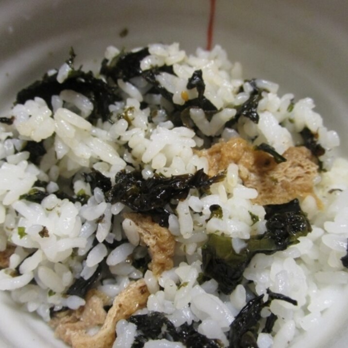 とても簡単 あげと韓国のりの混ぜご飯